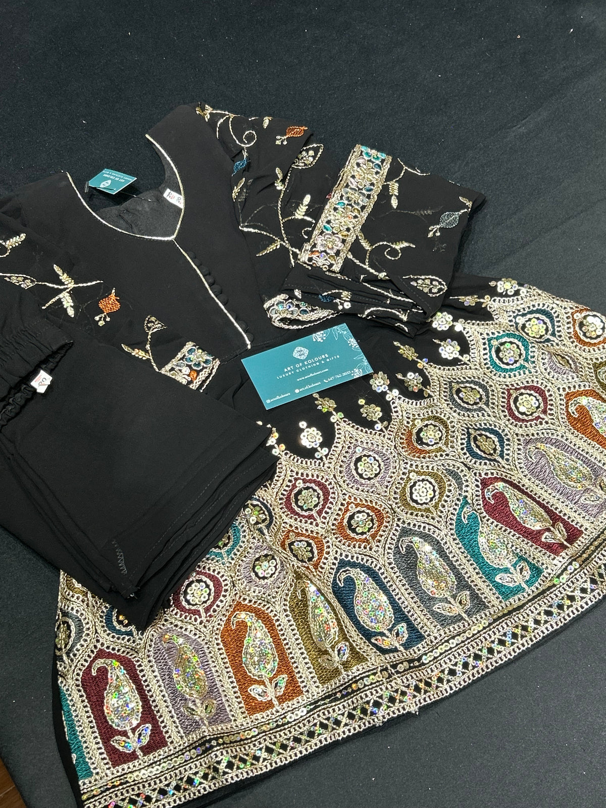 Paisley Black Frock Suit