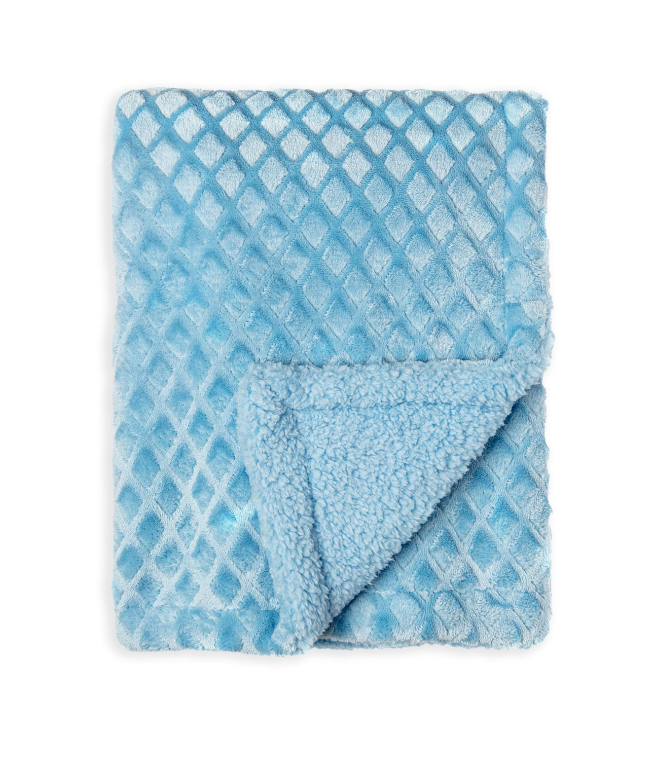 Plush Blanket- Blue Diamond