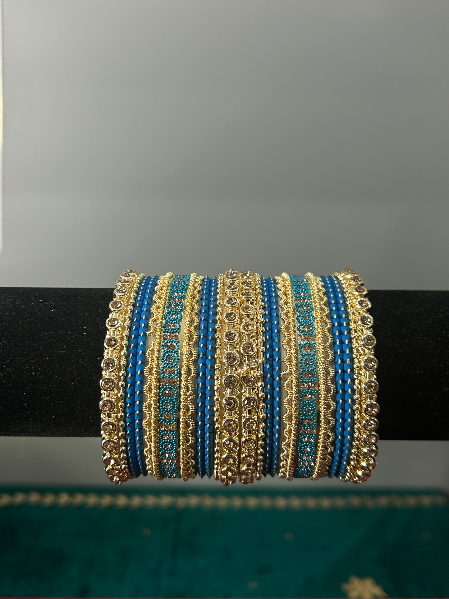 Blue Gold Noor Bangles