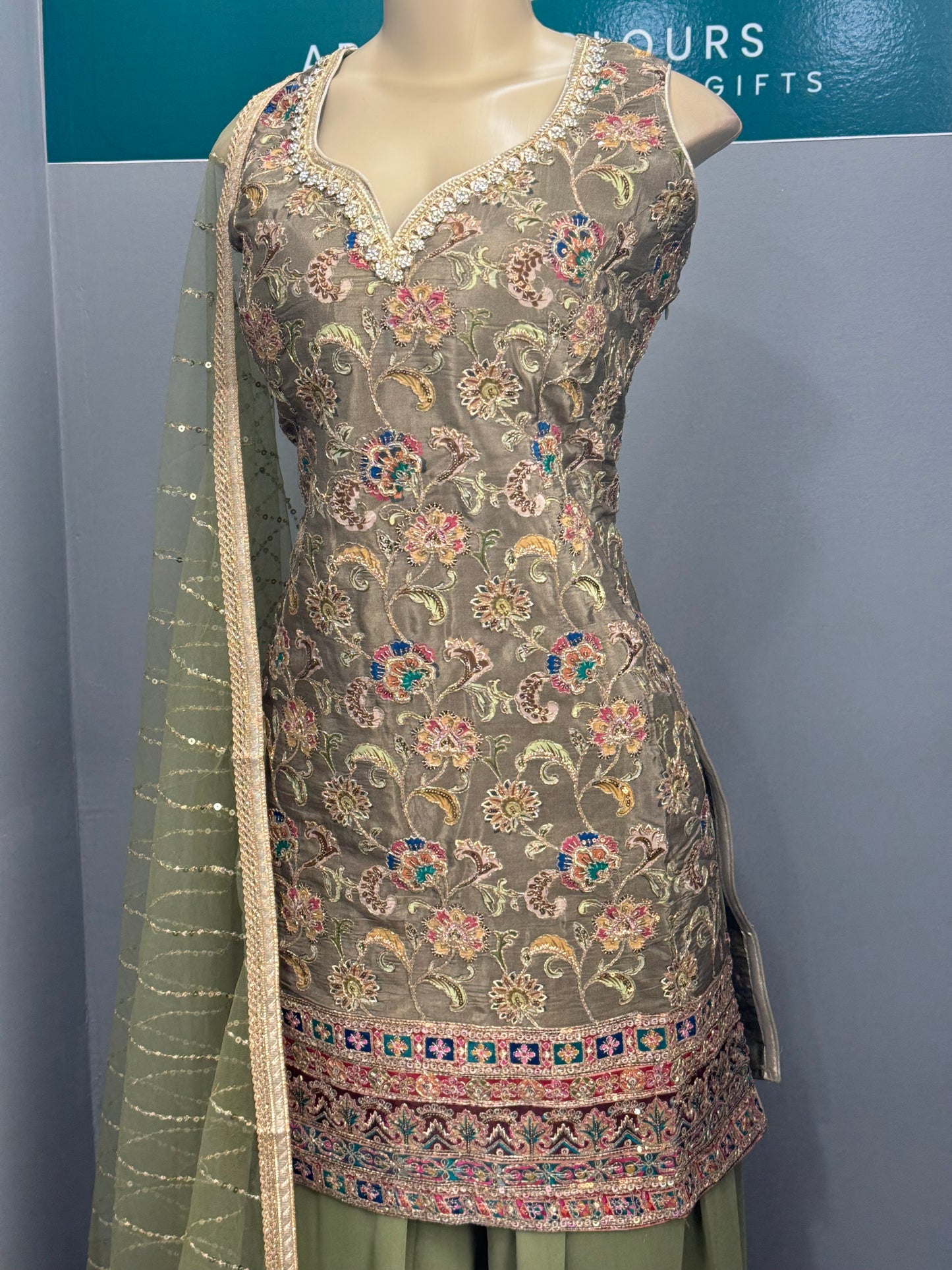Readymade Sharara Suit- AK5861-27