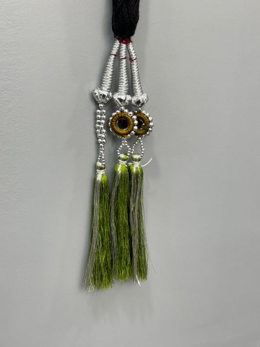 Small Silver and Mendhi Mirror Prandi