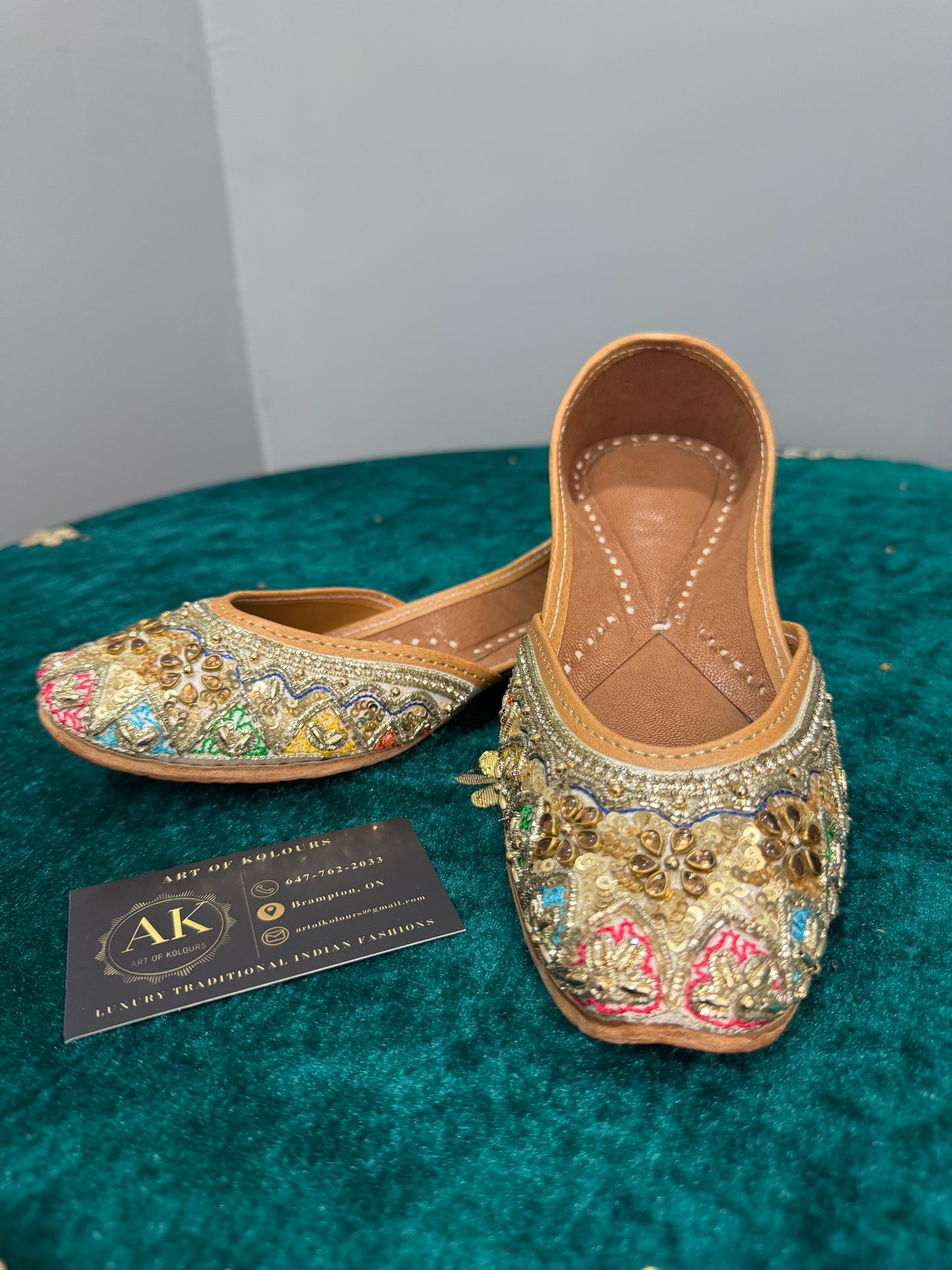 Multi Kundan Work Jutti