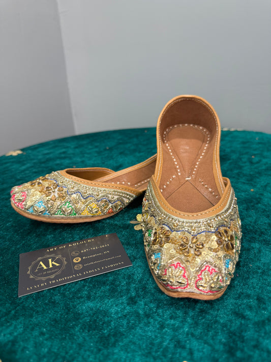 Multi Kundan Work Jutti