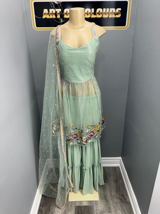 Jahanara Readymade Pemplum Gharara Suit