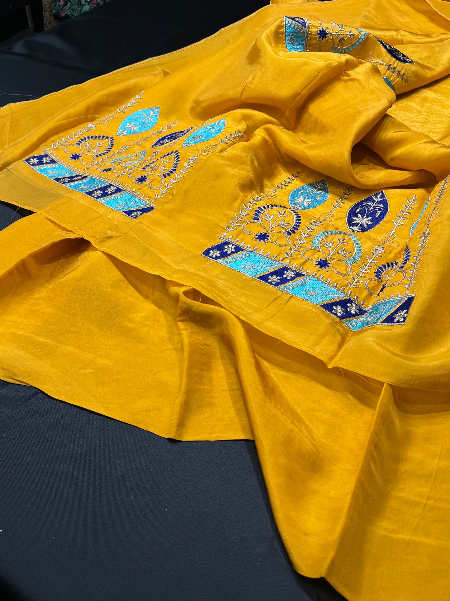 Mustard Elegance Unstitched Suit