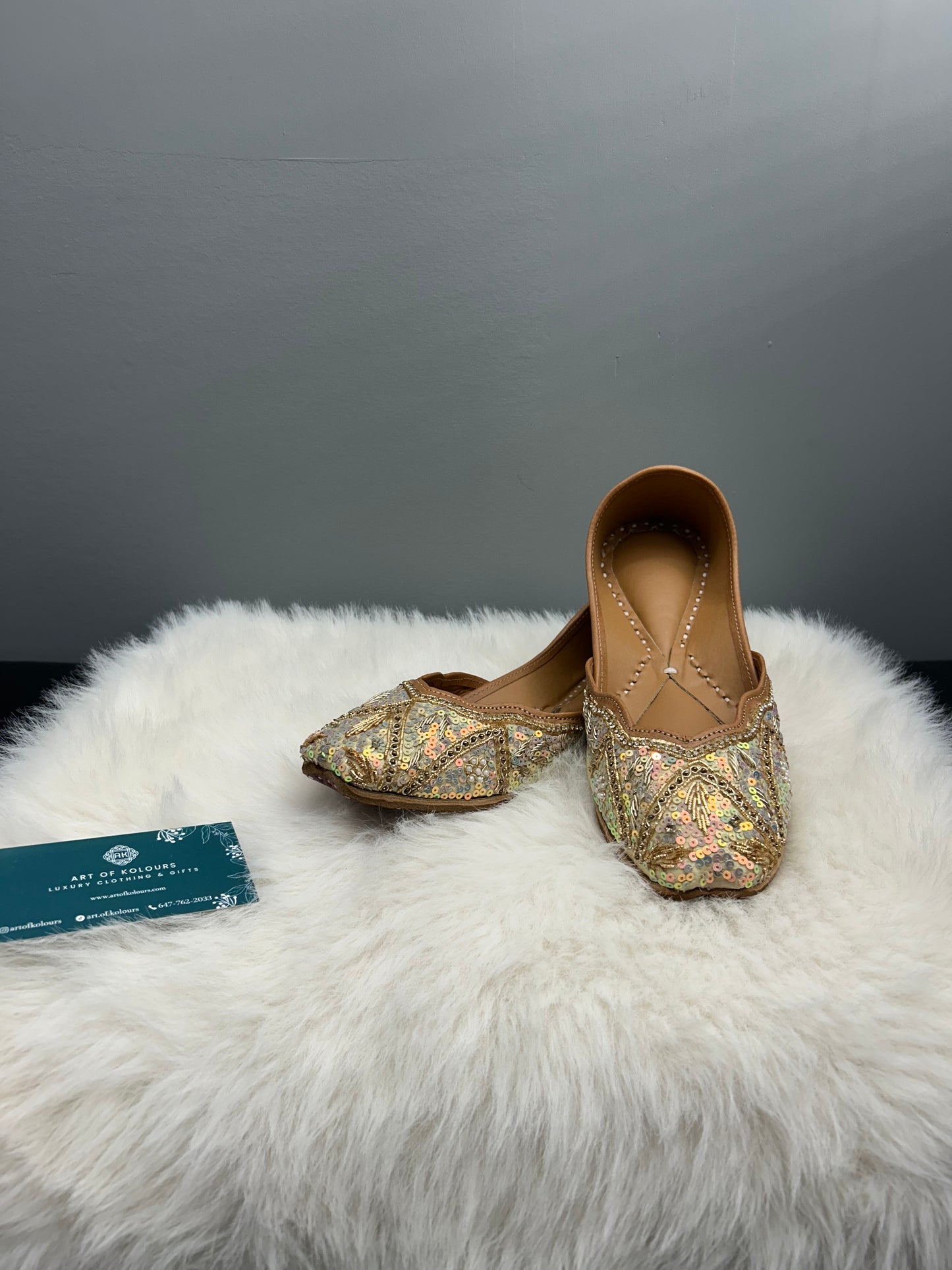 Gold Beadwork Jutti