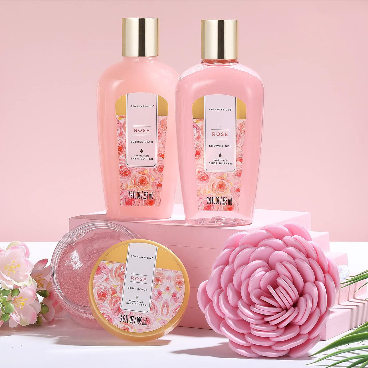 Spa Luxeitque Rose Gift Set