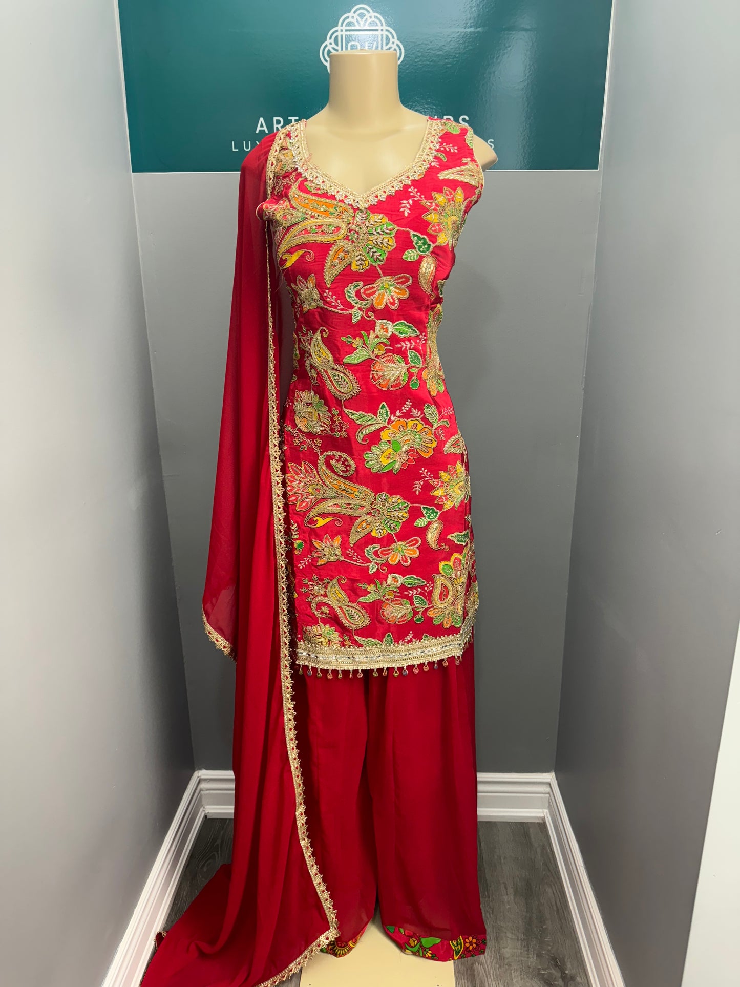 Readymade Sharara Suit- AK6465-15