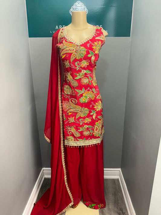 Readymade Sharara Suit- AK6465-15