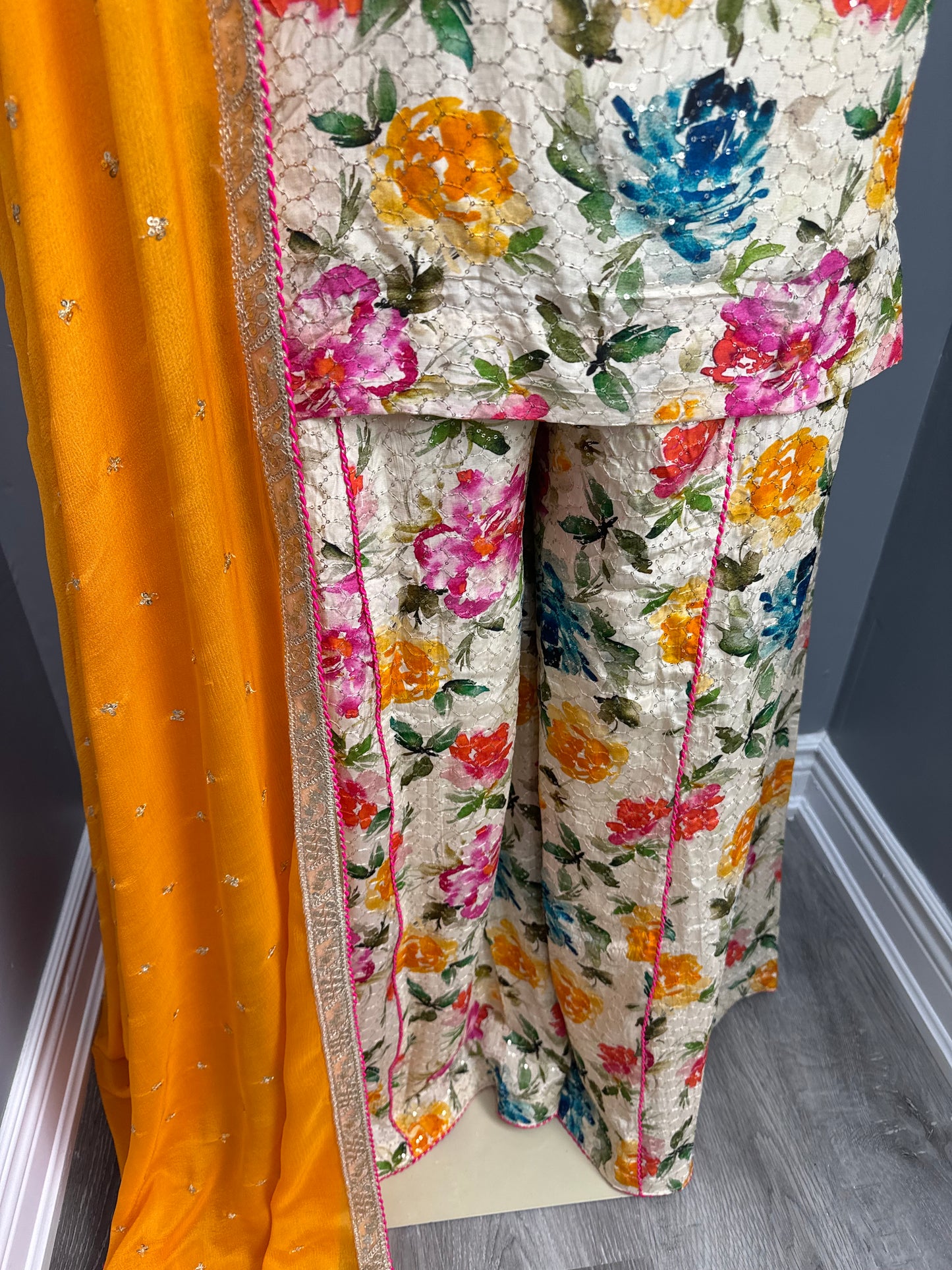 White Jasmine Gulzar Sharara Suit