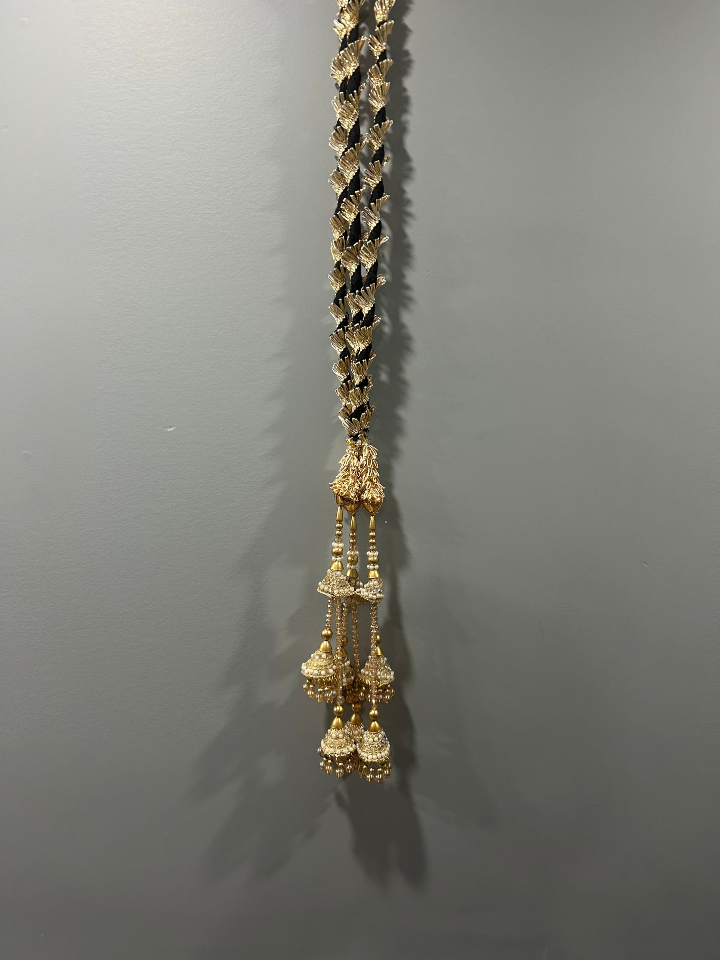 Golden Pearl Jhumki Parandi