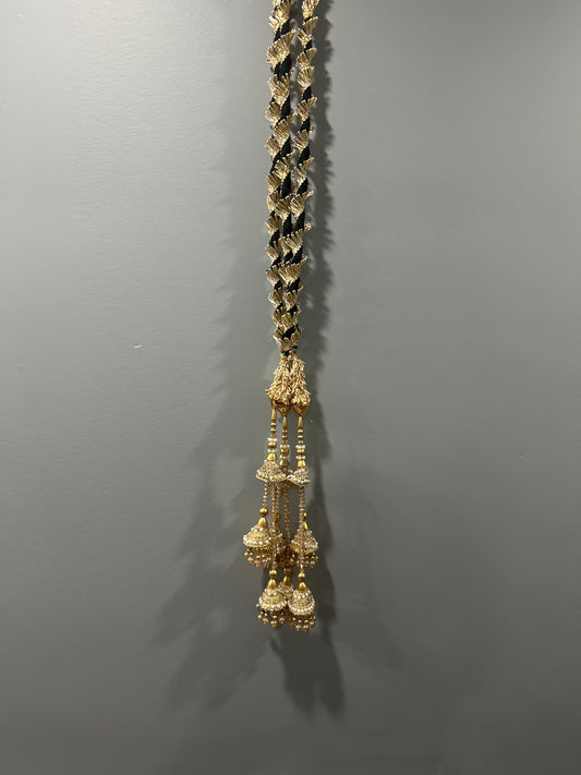 Golden Pearl Jhumki Parandi