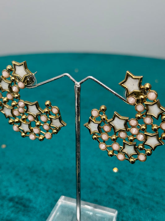 Statement Moon Star Earrings