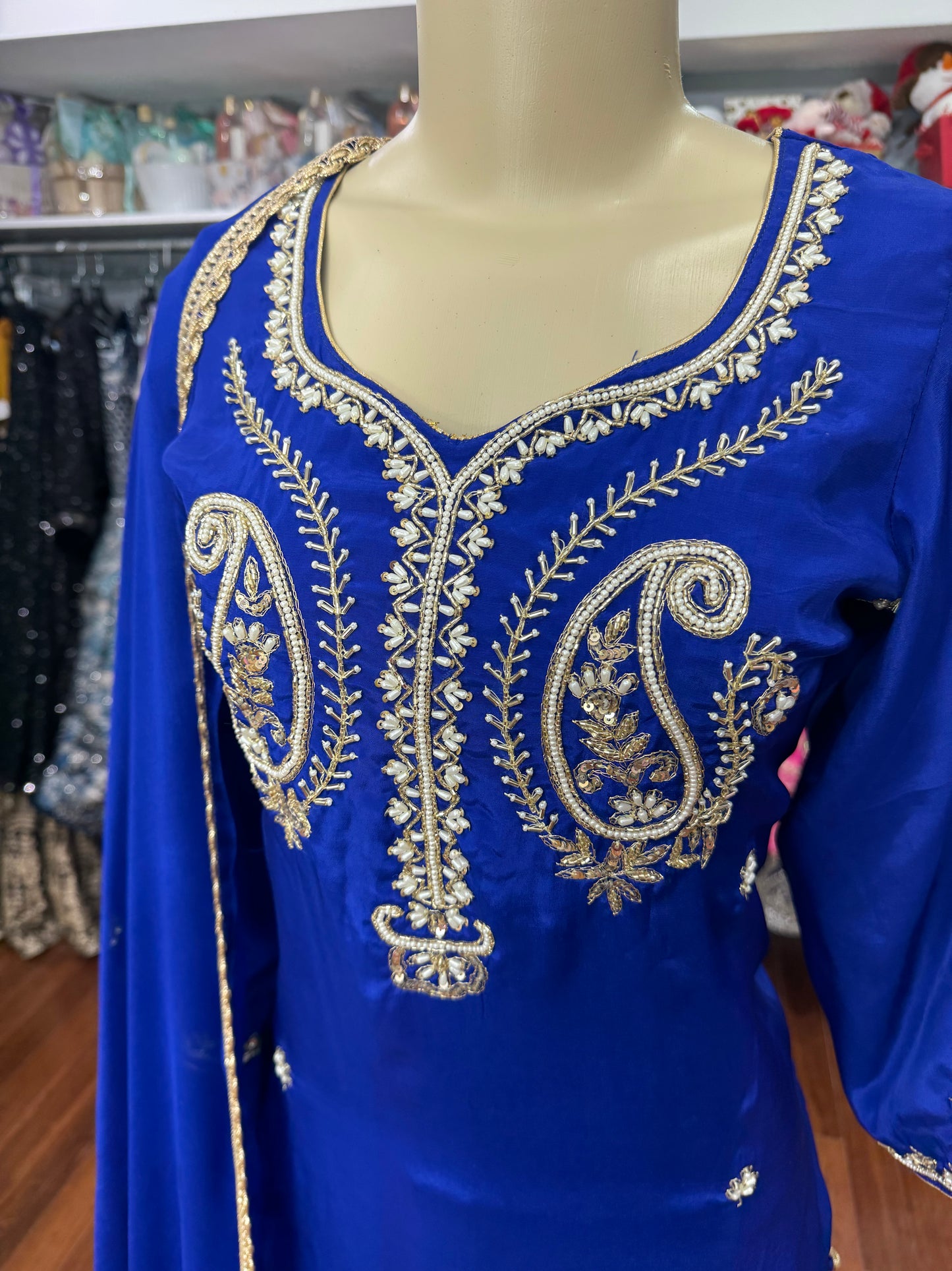 Royal Blue Handwork Salwar Suit