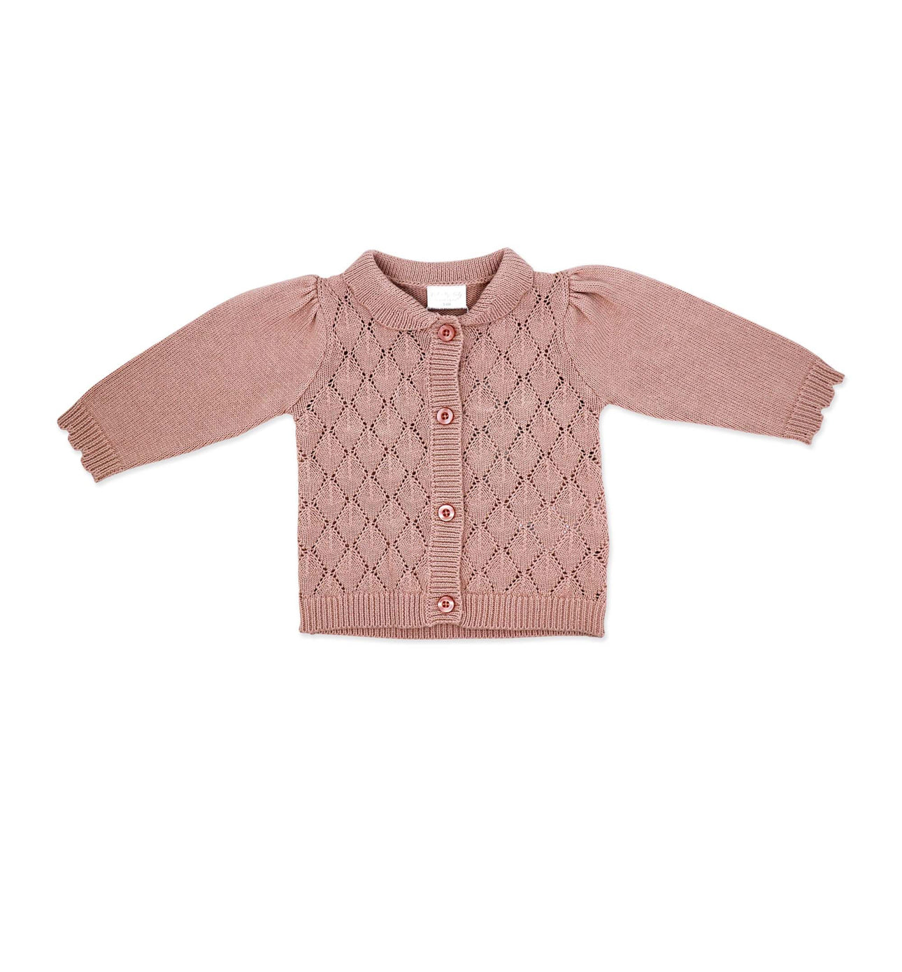 Knit Cardigan Set- Pink