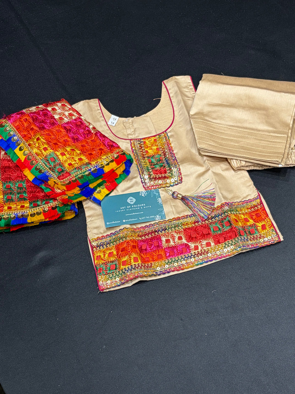 Baby Phulkari Salwar Suit