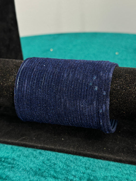Navy Plain Velvet Bangles