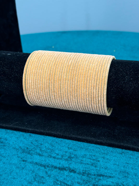Gold Plain Velvet Bangles