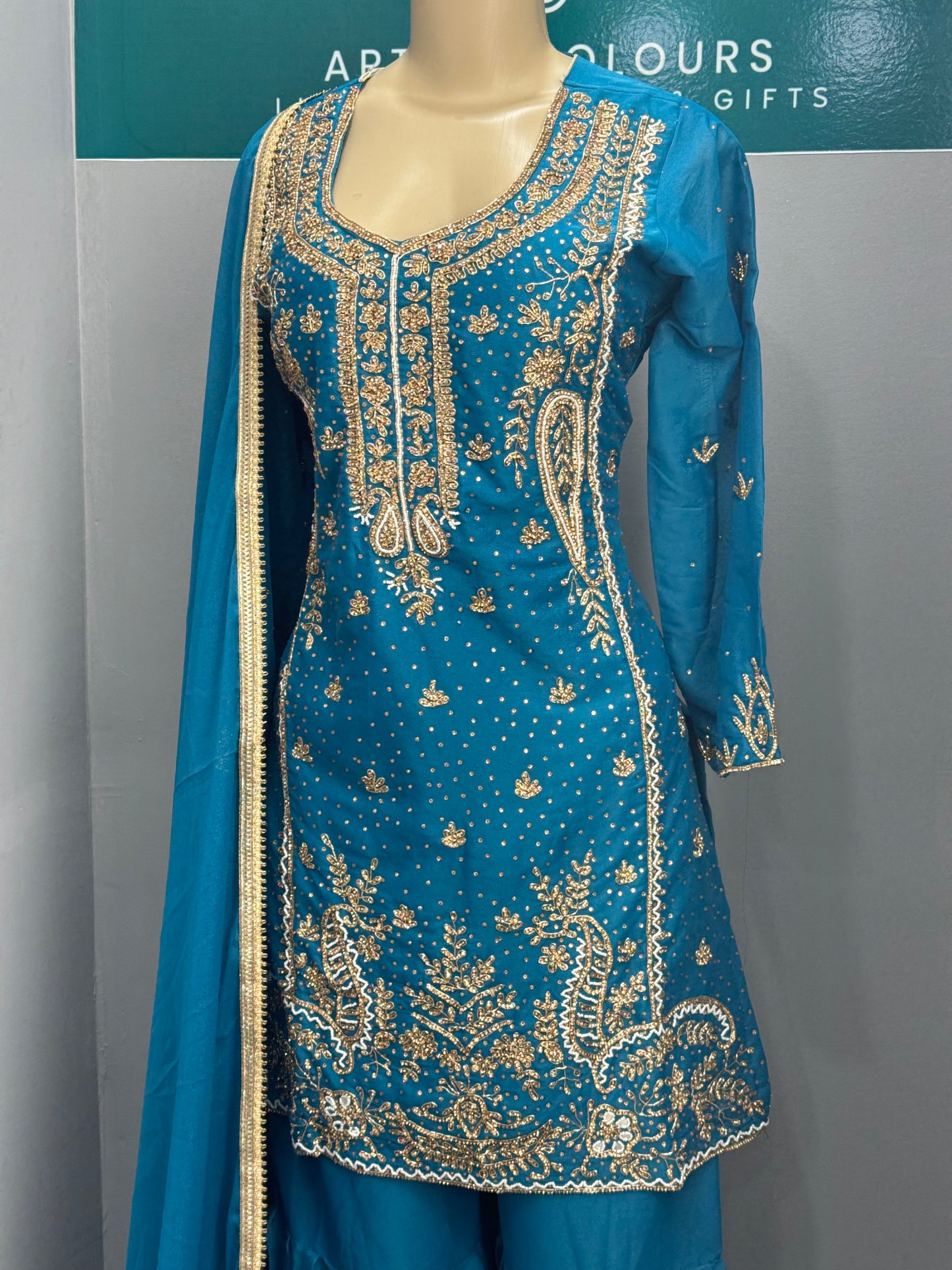Readymade Gharara Suit- AK6465-13