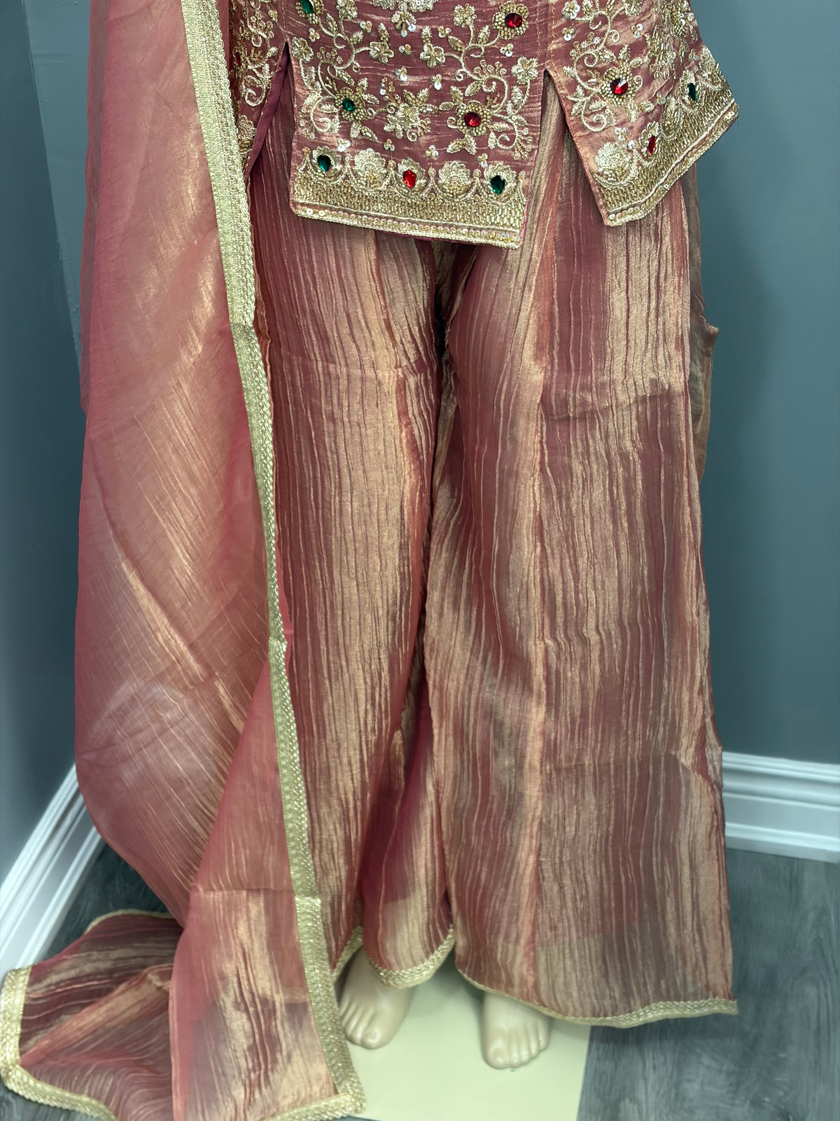 Readymade Short Kurti Sharara Suit- AK5758-0726