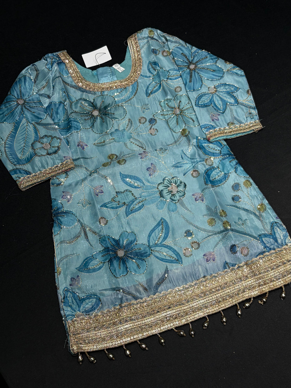 Blue Rose Bloom Kid’s Sharara