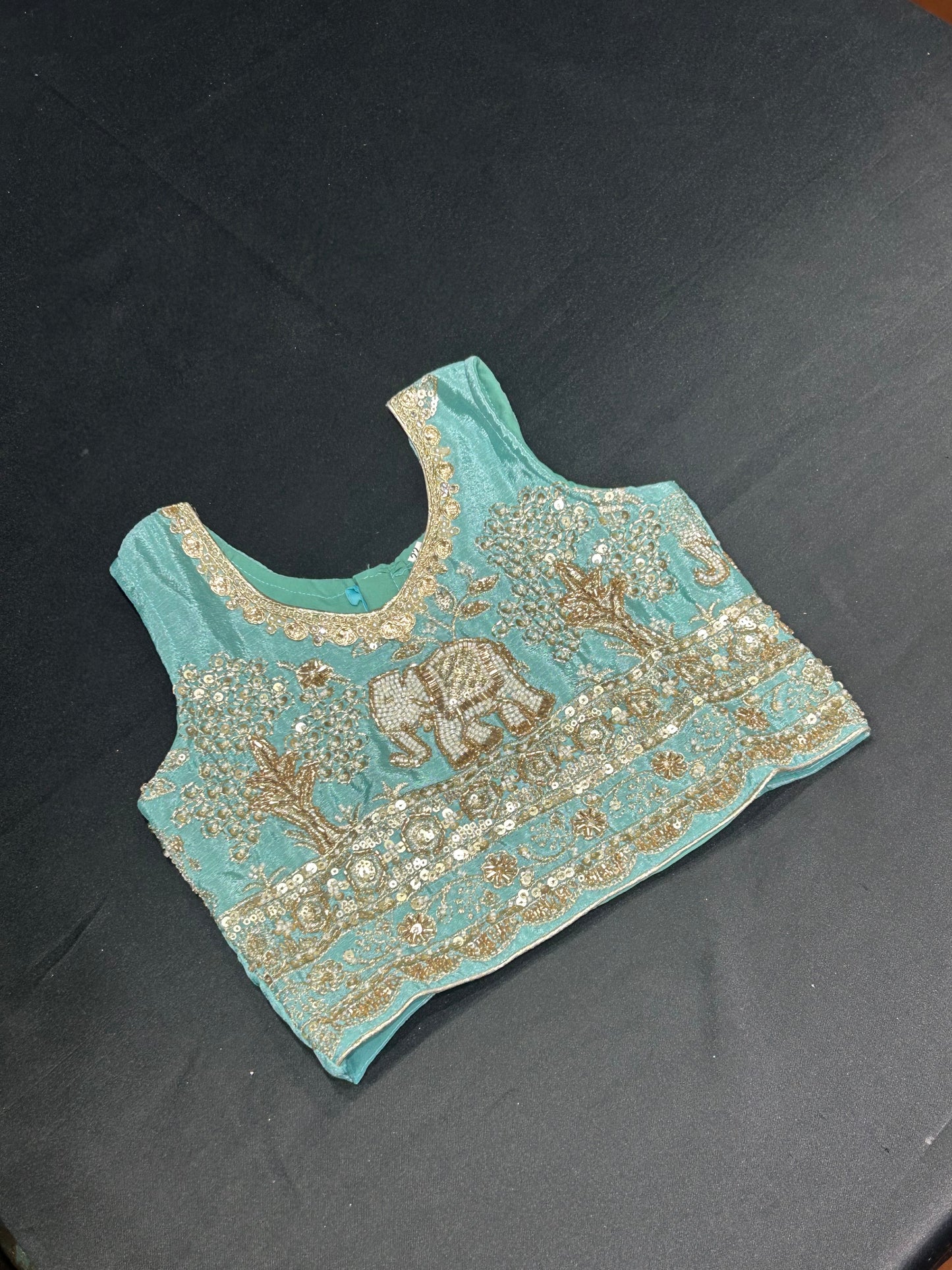 Elephant Blue Blush Lehenga