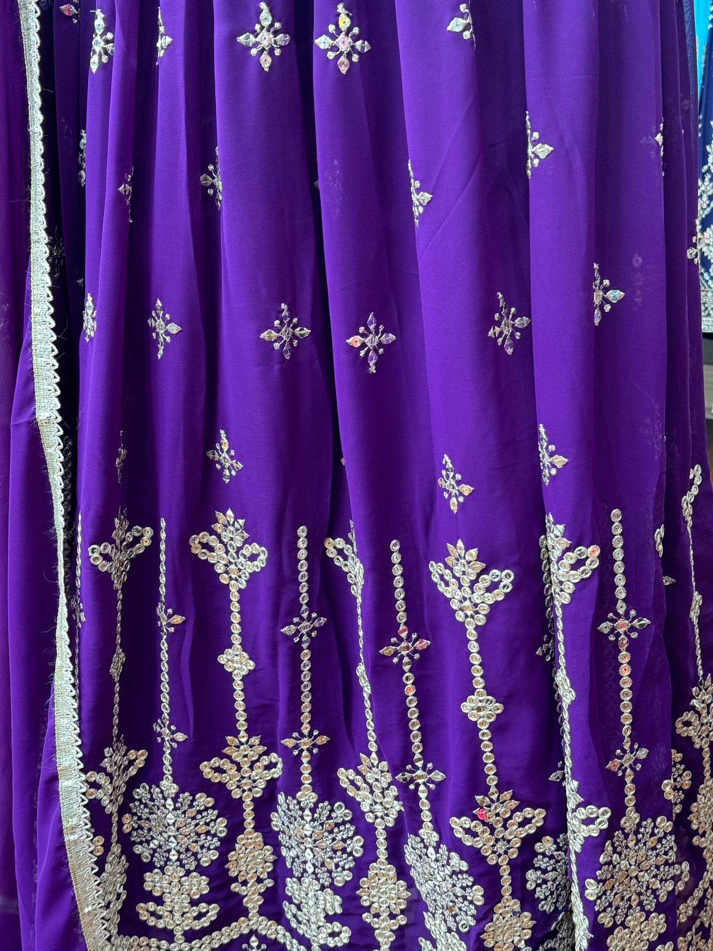 Purple Sequence Work Lehenga