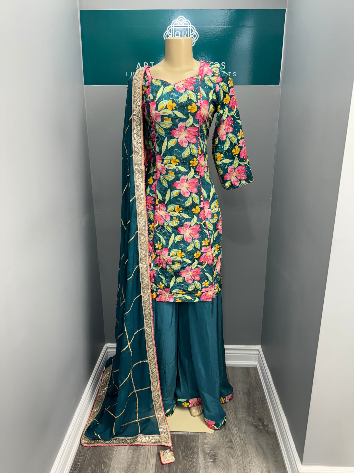Blue Jasmine Gulzar Sharara Suit