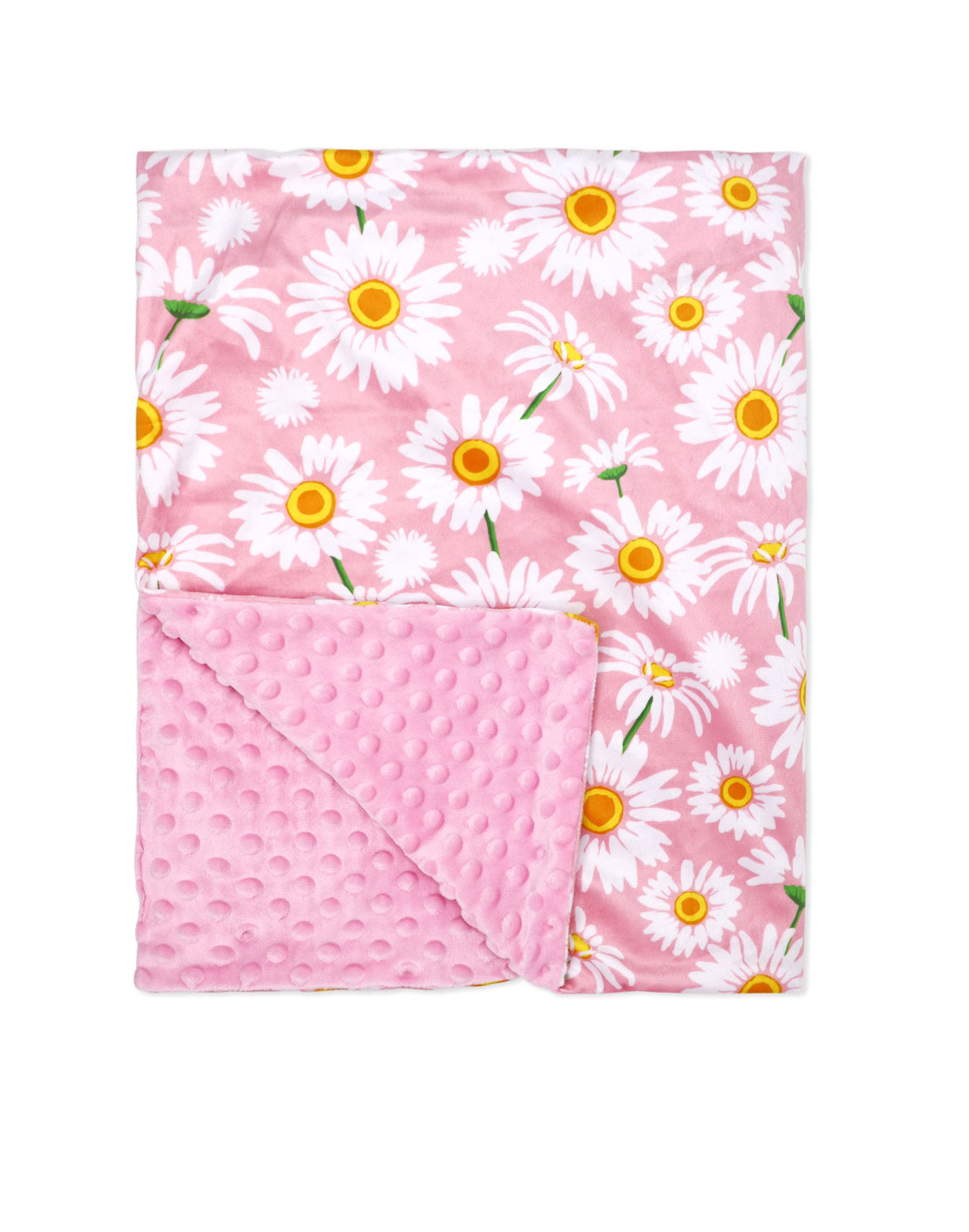 Baby Blanket Double Sided - Pink/Daisies