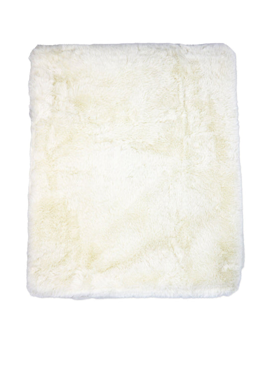 Fur Baby Blanket Off White