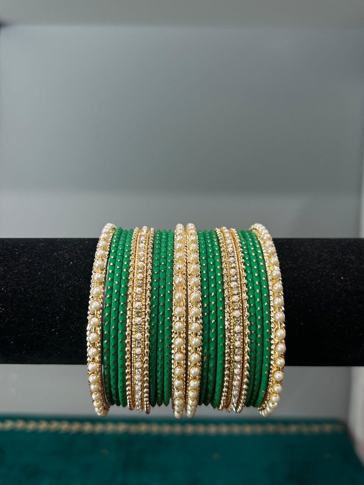 Bottle Green Golden Drape Bagels