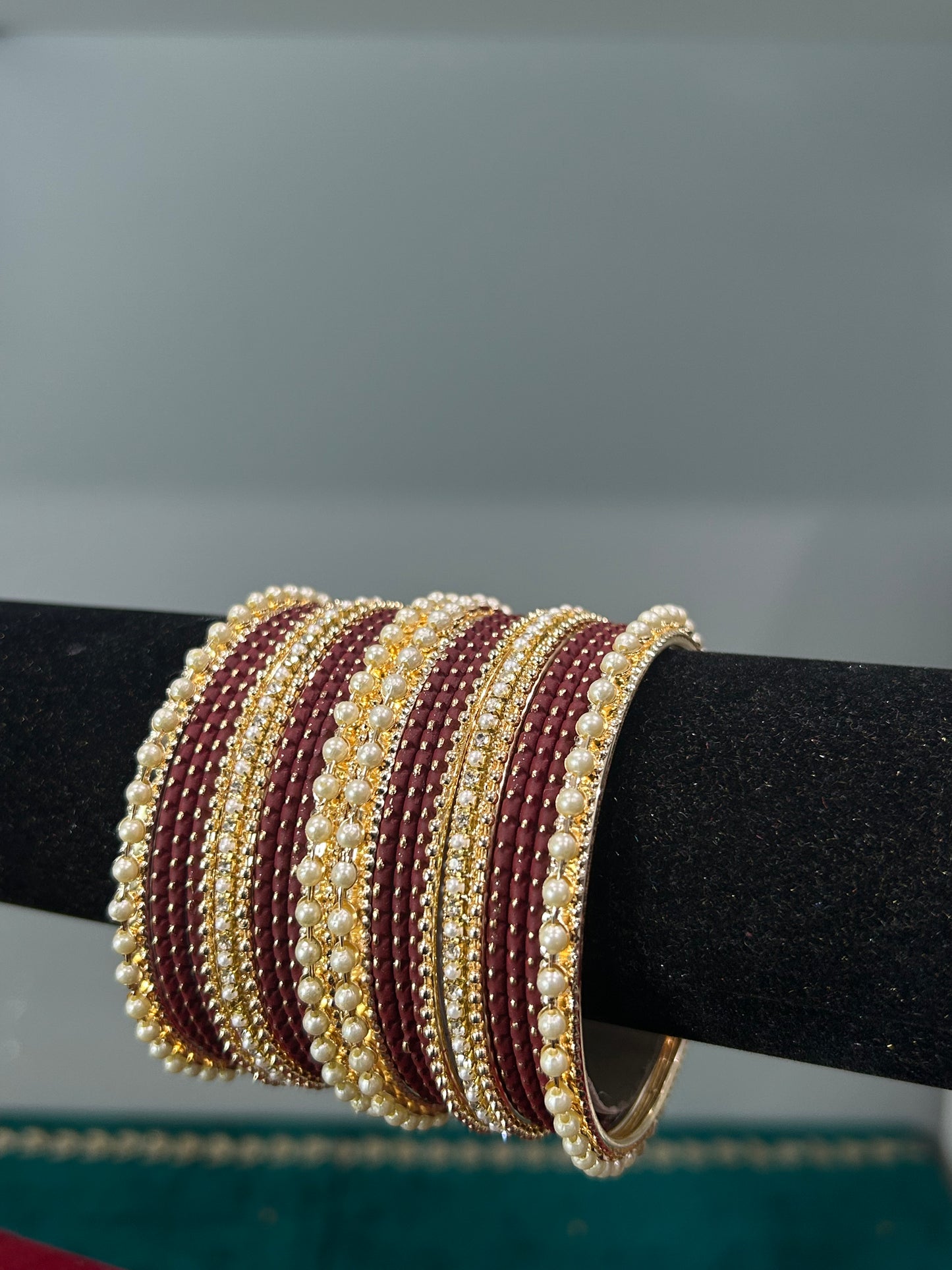 Maroon Golden Drape Bagels