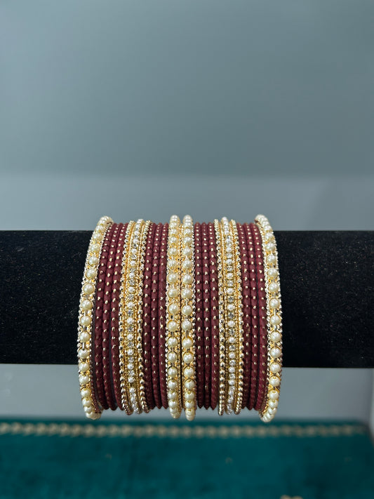 Maroon Golden Drape Bagels