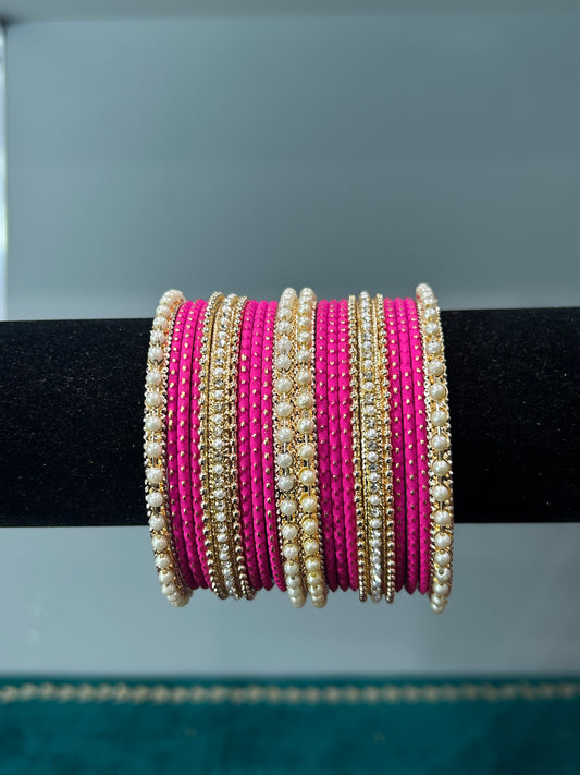 Hot Pink Golden Drape Bagels