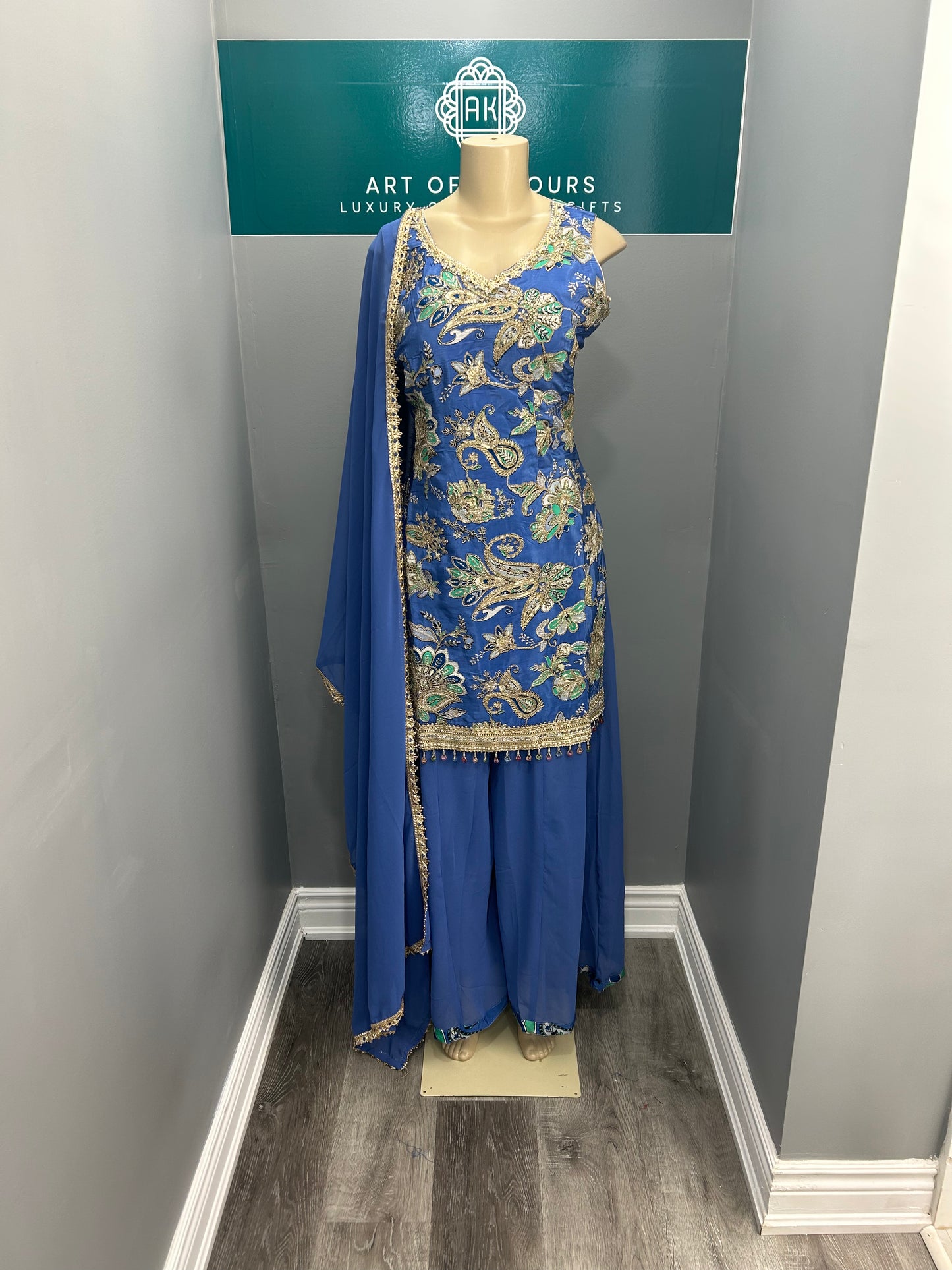 Readymade Sharara Suit- AK6465-15