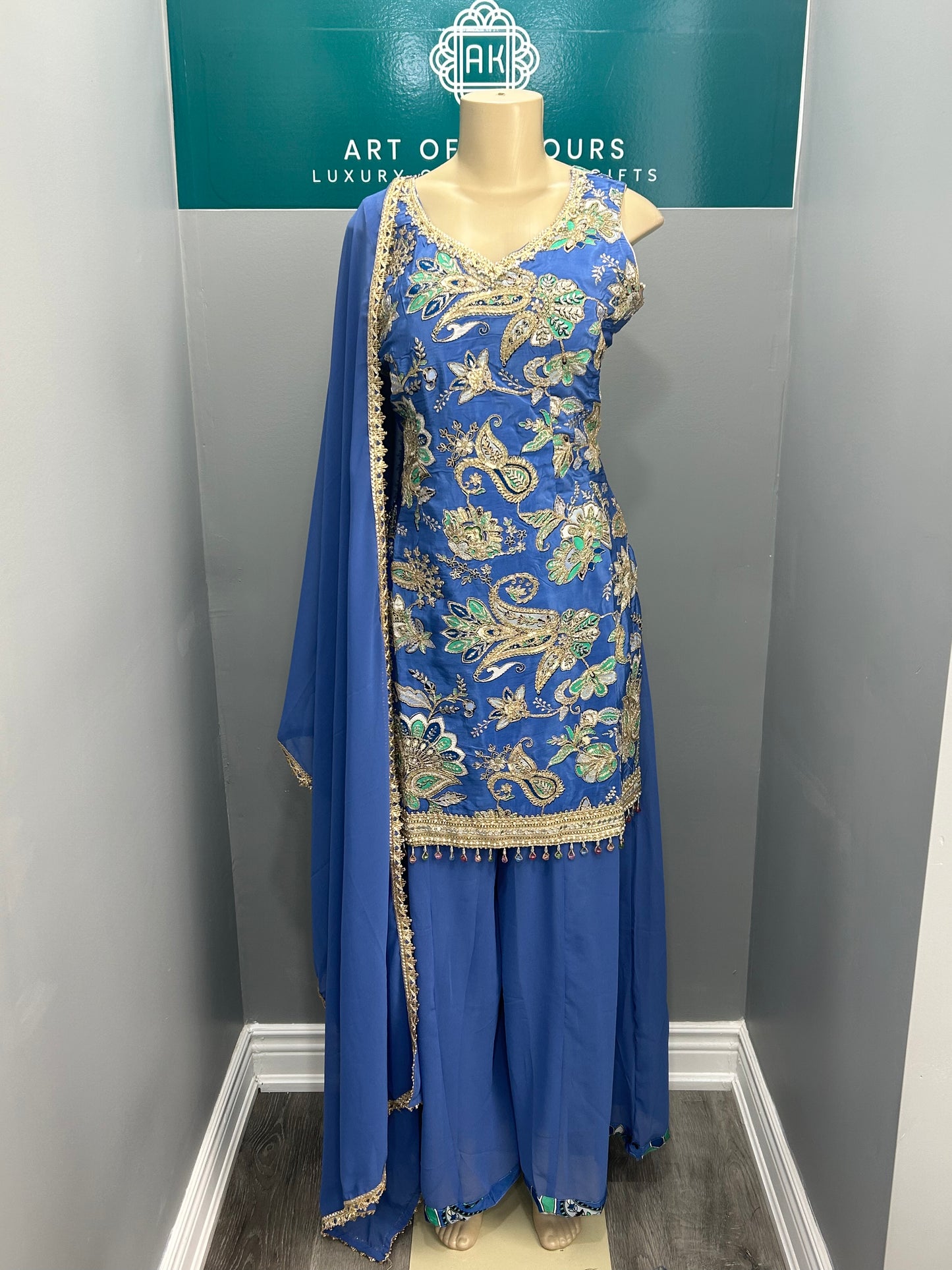 Readymade Sharara Suit- AK6465-15