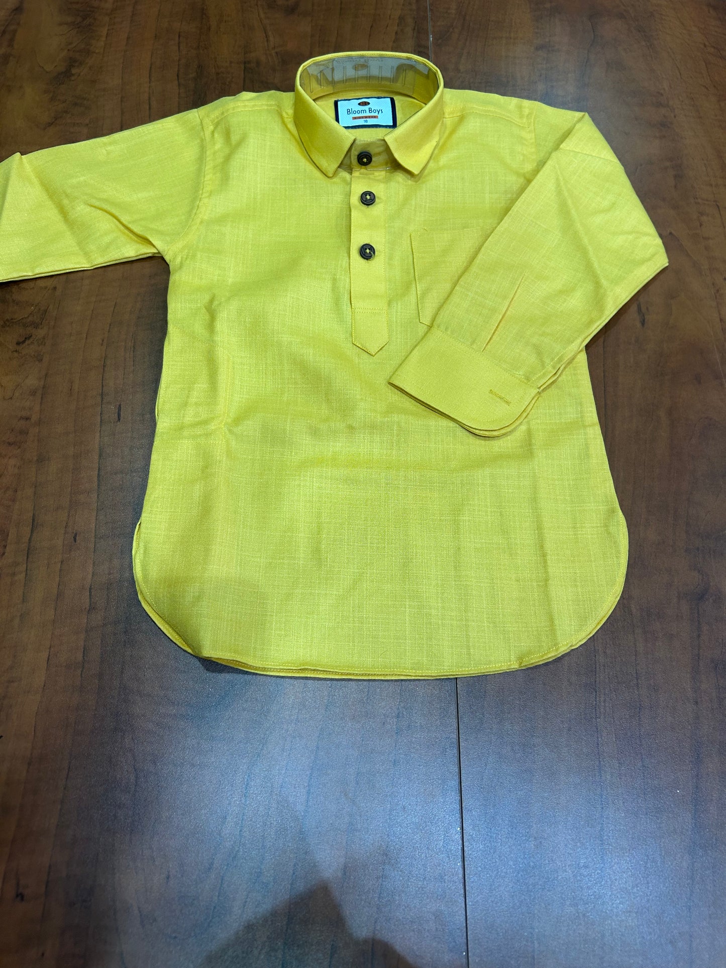 Karan Boys Kurta Pajama- Yellow (Size 18~22)