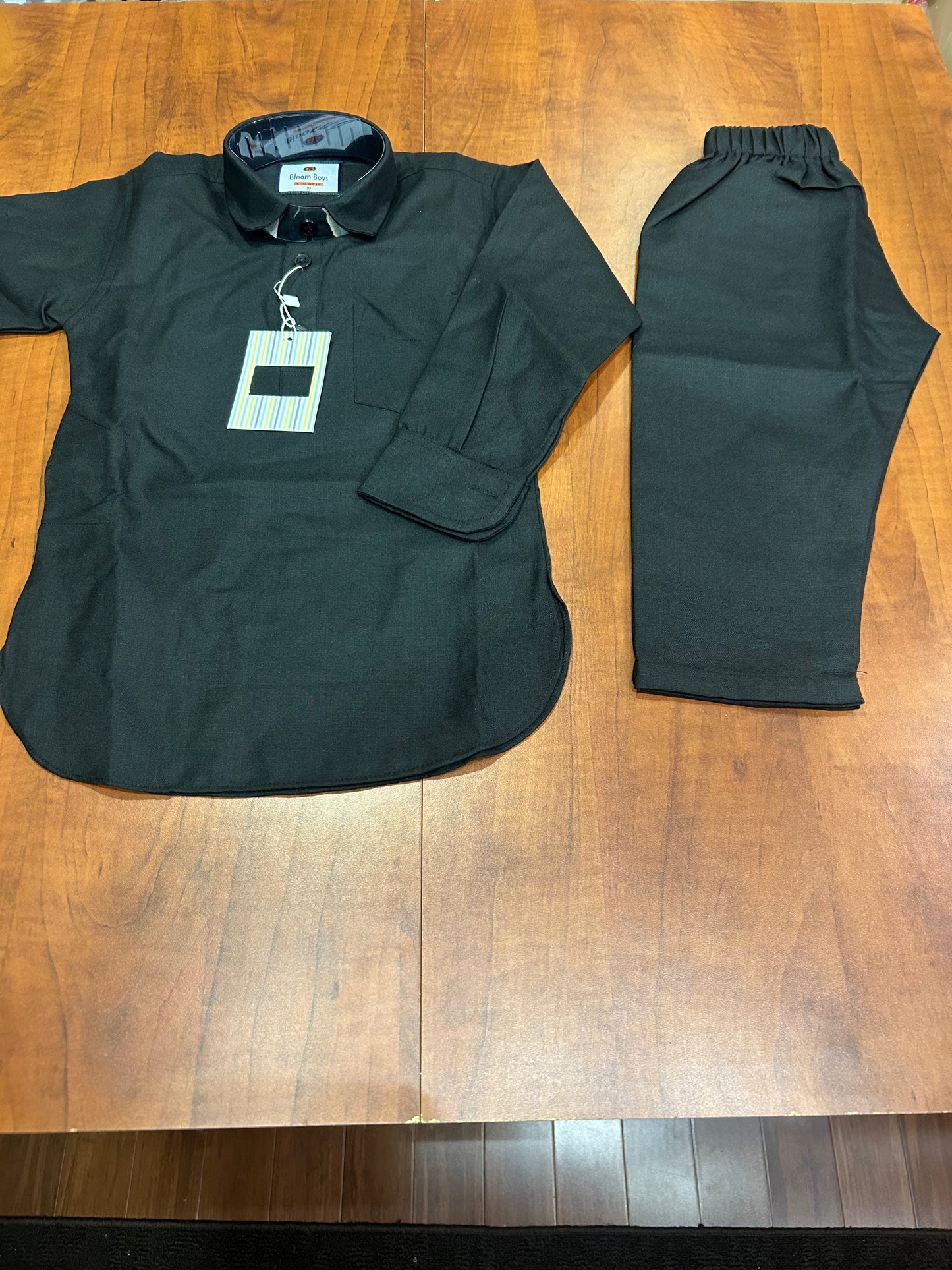 Karan Boys Kurta Pajama- Black (Size 18~22)
