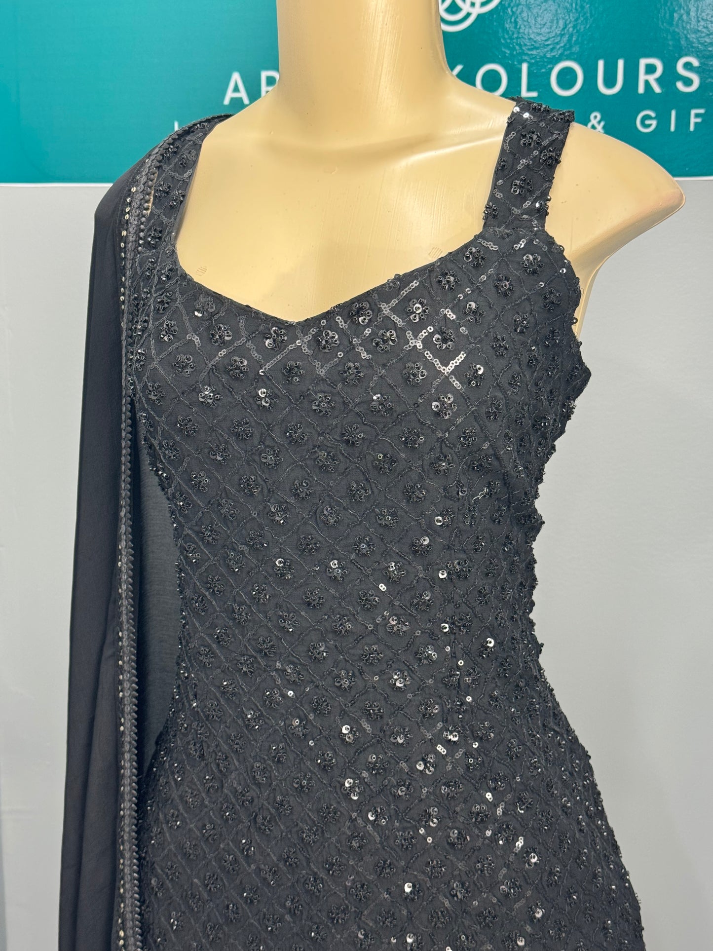 All Black Plazo Suit