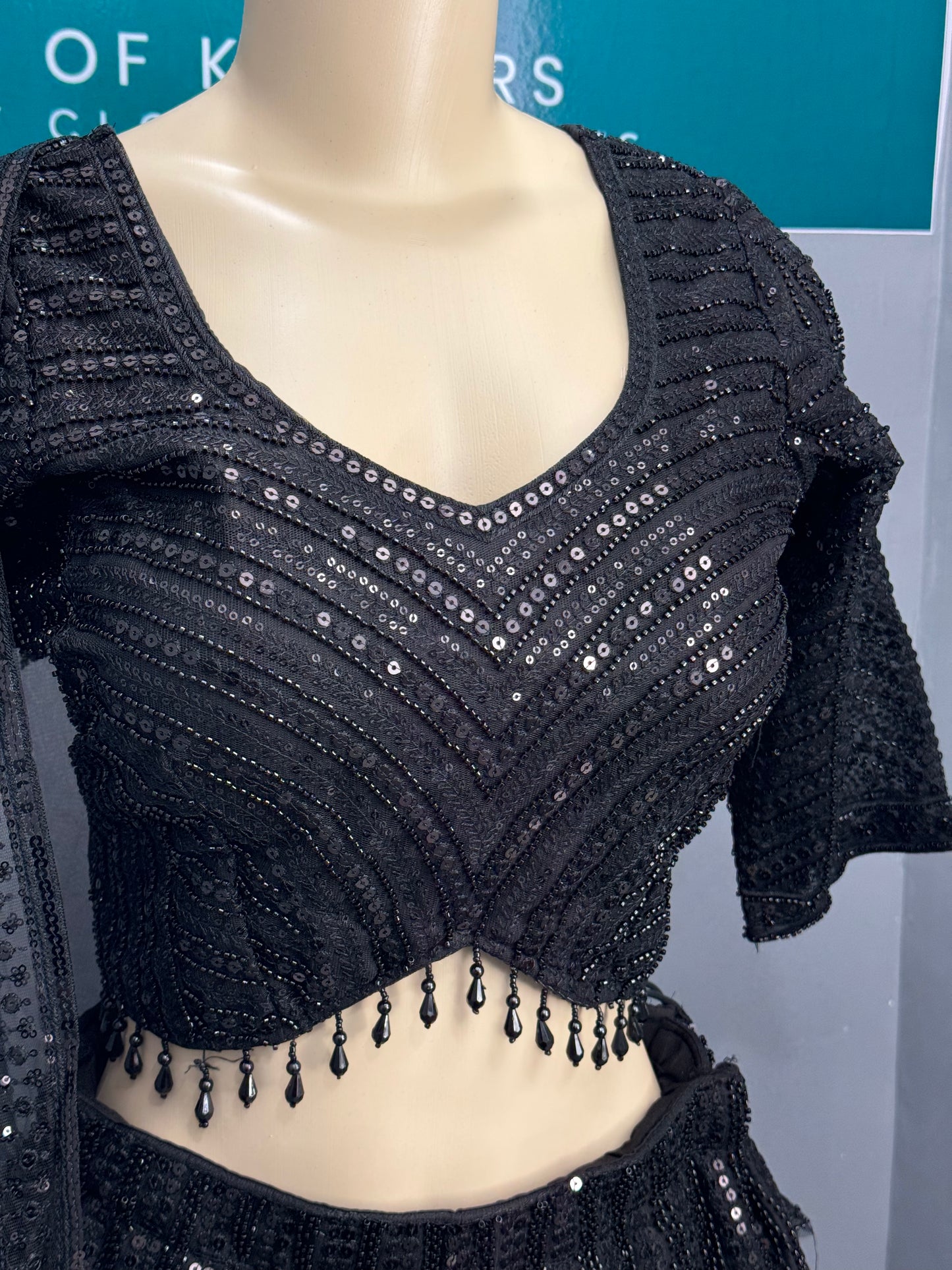 All Black Lehenga
